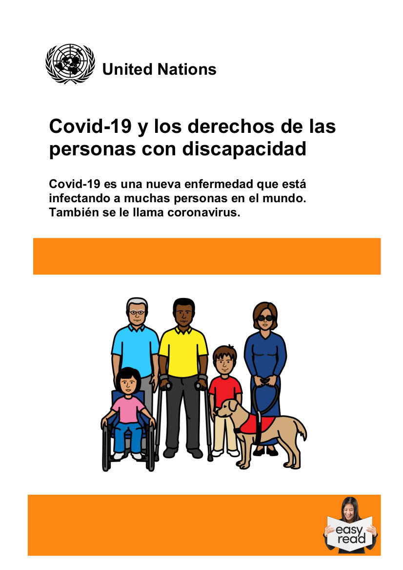 Covid-19 y los derechos de las personas con discapacidad (Naciones Unidas)